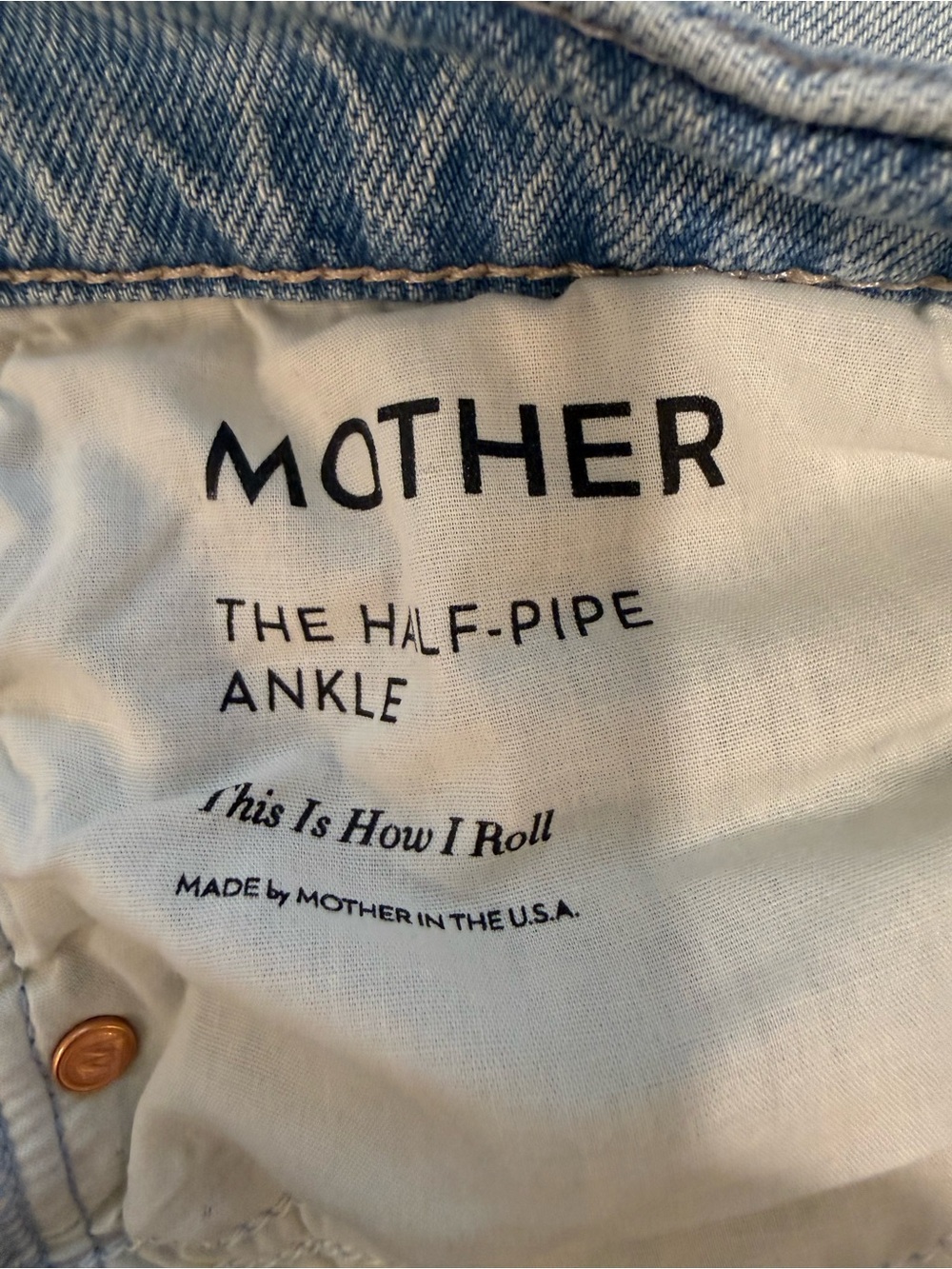 MOTHER Denim half pipe ankle size 32 - Picture 5 of 6